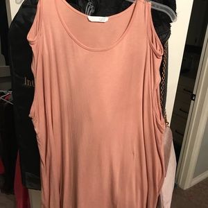 Blush cold shoulder top